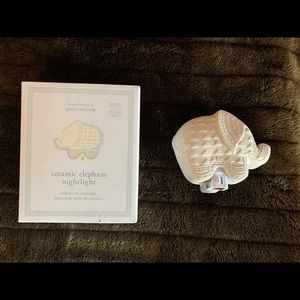 pottery barn ceramic elephant night light